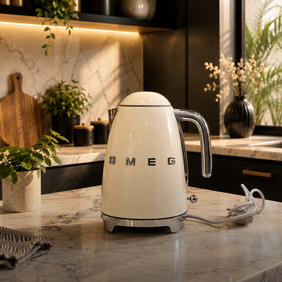غلاية مياه كهربائية سميج (SMEG) أصلية بتصميم كلاسيكي (2400 واط - سعة 1.7 لتر
