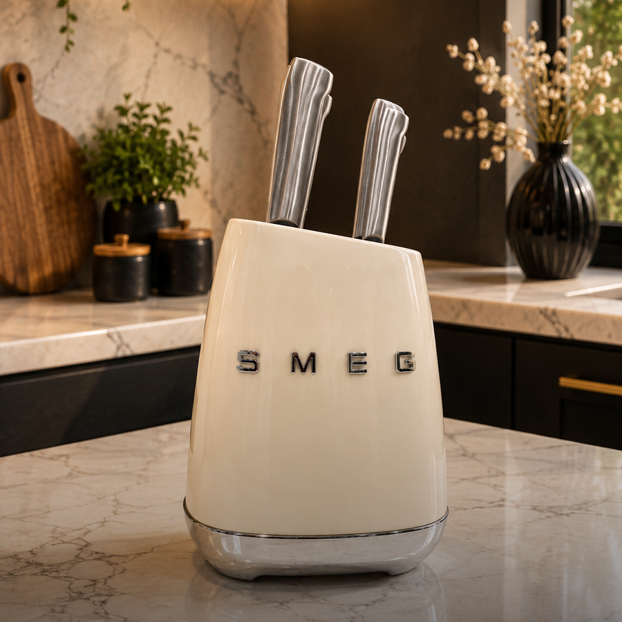 طقم سكاكين مطبخ سميج (SMEG) فاخر متكامل
