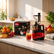 عصارة فريلس (Firles Slow Juicer) موديل ERS-F6B-1 (قوة 150 واط - عصر على البارد - لون أحمر وأسود)
